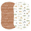 Picture of Sorrel + Fern 2-Pack Fitted Bassinet Sheets (Safari Adventures) - Buttery Soft Cotton Blend for Standard Bassinet