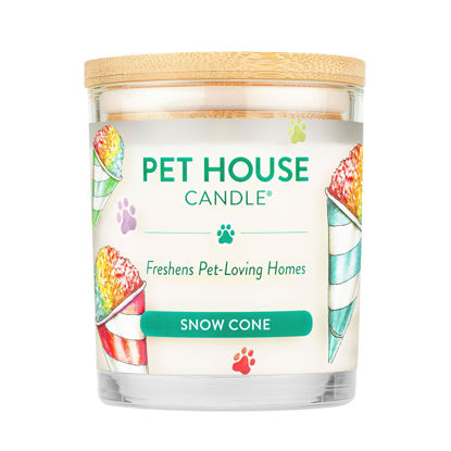 Picture of One Fur All, Pet House Candle-100% Plant-Based Wax Candle-Pet Odor Eliminator for Home-Non-Toxic and Eco-Friendly Air Freshening Scented Candles-Odor Eliminating Candle-(Pack of 1, Snow Cone)