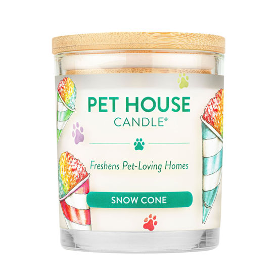 Picture of One Fur All, Pet House Candle-100% Plant-Based Wax Candle-Pet Odor Eliminator for Home-Non-Toxic and Eco-Friendly Air Freshening Scented Candles-Odor Eliminating Candle-(Pack of 1, Snow Cone)