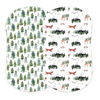 Picture of Sorrel + Fern 2-Pack Fitted Bassinet Sheets (Woodland Forest Animals) - Buttery Soft Cotton Blend for Standard Bassinet