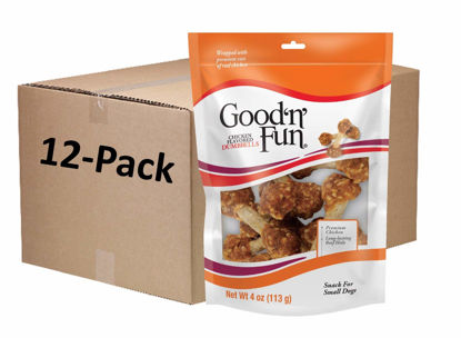 Picture of Good'n'Fun Chicken Dumbbells 4 oz, CASE Pack of 12 Individual Bags