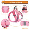 Picture of PWOD Dog Harness with Leash Set, No-Pull Step-in Reflective Pet Harness with 1 Leash Clips, Adjustable Soft Padded Easy Walk Dog Vest for Small Medium Large Dogs, Cats(Light Pink, XLarge)