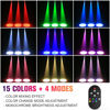 Picture of 20W Pinspot Light with Remote,RGBWYP+Cyan LED Beam Spot Lights,Ultra Bright Mirror Disco Ball Spotlight Stage Light for DJ Disco Party Bar Club Show Wedding Children's Theater