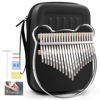 Picture of Acrylic Kalimba Thumb Piano,YUNDIE Portable 17/21 Keys Mbira Crystal Finger Piano, Musical Instruments Birthday Gift for Kid Adult Beginners Professional(Clear) (21 Keys)