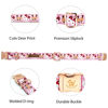 Picture of Elegant little tail Christmas Dog Collar, Pink Deer Print Pet Collar Dog Durable Cute Dog Collars Winter Holiday Male or Female Pet Gift Adjustable Dog Collar for Medium Dogs