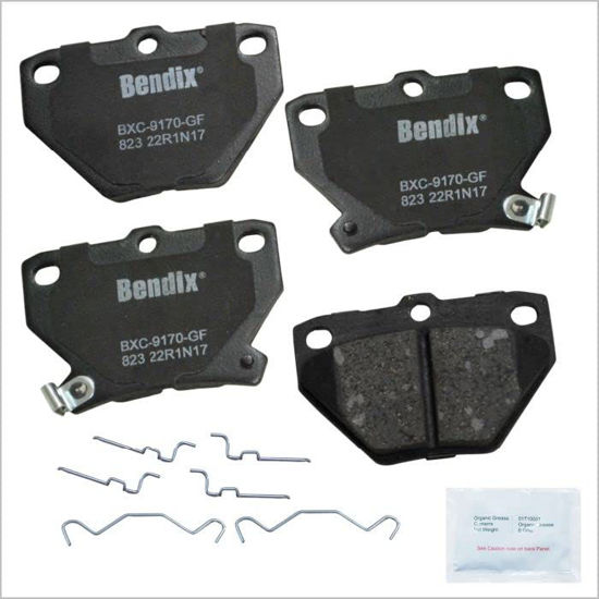 Picture of Bendix Priority1 CFC823 Ceramic Rear Brake Pads for Pontiac Vibe 2006-2003, Toyota Celica 2005-2000, Corolla 2006-2005, Matrix 2007-2003