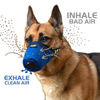 Picture of K9 Mask® Air Filter Mask for Dogs with ‘Extreme Breathe’ PM2.5 Premium Air Filter Refills - Blue (Small)