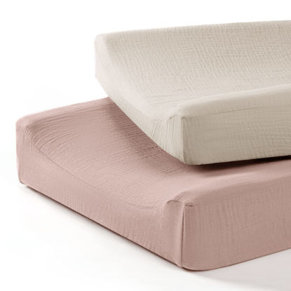 Picture of lulumoon Baby Changing Pad Cover: Muslin Diaper Changing Table Pad Cover - Changing Pad Sheets for Girls Boys