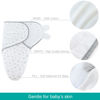 Picture of Biloban Baby Swaddles 0-3 Months for Boy Girls, Warm Quilted Baby Swaddle, Newborn Swaddle, Adjustable Swaddle Blanket, Lovely White Stars, 1 Pack