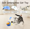 Picture of Migipaws Interactive Cat Ball Toy Set, Fun Tracker, Automatic Rolling Chase Ball with Fluffy Tail, A Small Mice, Rechargeable（Blue）
