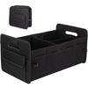 Picture of JiatuA Car Trunk Organizer, Car Organizers and Storage Collapsible Multi Compartment Container Box, Adjustable Car Accessories for SUV Sedan Truck, Large Size, Black