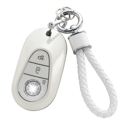 Picture of YO&YOYE for Mercedes Benz Key Fob Cover with Keychain, Soft TPU Key Case Protection Fit for S Class / G Class / E Class