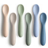 Picture of 6 Pack Baby Spoons, First Stage Spoons, Shorter Length for Self Feeding, 6+ Months, Baby Training Spoons Infant Spoons, Food Grade Silicone, Dishwasher Safe & Boil-proof