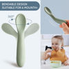 Picture of 6 Pack Baby Spoons, First Stage Spoons, Shorter Length for Self Feeding, 6+ Months, Baby Training Spoons Infant Spoons, Food Grade Silicone, Dishwasher Safe & Boil-proof