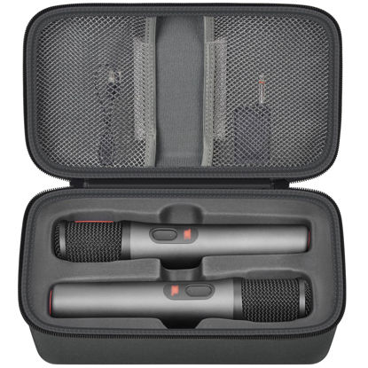 Picture of Boobowl Bluetooth Microphone Wireless Case Digital Microphones, Portable Wireless Mic Box for Rechargeable Battery, Receivers, Adapter (Bag Only)-Grey