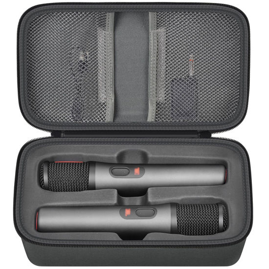 Picture of Boobowl Bluetooth Microphone Wireless Case Digital Microphones, Portable Wireless Mic Box for Rechargeable Battery, Receivers, Adapter (Bag Only)-Grey