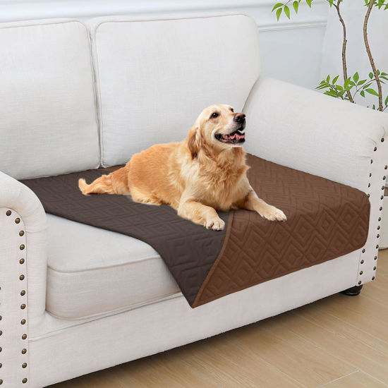 Picture of hyha Waterproof Dog Blanket, Soft Dog Bed Cover Pet Blankets, Waterproof Sofa Couch Cover for Dogs Washable, Reversible Pet Couch Covers for Sofa Furniture (30x53 Inch, Brown/Chocolate)