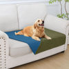 Picture of hyha Waterproof Dog Blanket, Soft Dog Bed Cover Pet Blankets, Waterproof Sofa Couch Cover for Dogs Washable, Reversible Pet Couch Covers for Sofa Furniture (30x53 Inch, Green/Navy Blue)