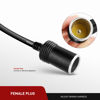Picture of Nilight NI-WA-01C Cigarette Lighter Extension Cord Cable Heavy Duty 14ft 12V/24V Car Charger with Cigarette Lighter Socket