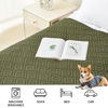 Picture of hyha Waterproof Dog Blanket, Soft Dog Bed Cover Pet Blankets, Waterproof Sofa Couch Cover for Dogs Washable, Reversible Pet Couch Covers for Sofa Furniture (52x82 Inch, Green/Navy Blue)