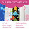 Picture of Little Sleepy Head Toddler Pillowcase 13 x 18-100% Cotton & Hypoallergenic (Cotton Candy Alphabet)