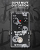 Picture of STRICH Distortion Guitar Pedal, Morpher Distortion, Super Muff Analog, Tight, Classic Crunch 80s Metal, True Bypass for Electric Guitar, White and Black