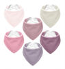 Picture of NISXABEBE Muslin Baby Bibs,6 Pack, Baby Bandana Drool Bibs 100% Cotton for Baby Boy Girl,Solid Colors Bib for Drooling Teething (Baby Girl)