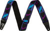 Picture of Fender Neon Monogrammed 2-Inch Guitar Strap - Blue and Purple Bundle with Strap Blocks and Picks