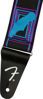 Picture of Fender Neon Monogrammed 2-Inch Guitar Strap - Blue and Purple Bundle with Strap Blocks and Picks