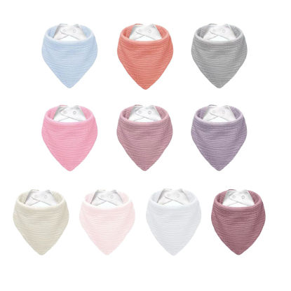 Picture of NISXABEBE Muslin Baby Bibs,Baby Bandana Drool Bibs 100% Cotton for Baby Boy Girl,Solid Colors Bib for Drooling Teething