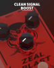 Picture of STRICH ZEAL BLAST Boost Guitar Pedal, Enhance Your Guitar Bass Sound with 2-Band Low/High Adjustment, True Bypass for Electric Guitar, Red and Black