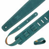 Picture of Nefelibata Guitar Strap, 2.5" Wide Bavarian Tumbled Leather Guitar Straps with Foam Padding and Cable Storage Loop, for Kids, Men and Women, for Acoustic, Bass and Electric Guitars（Vintage Green）