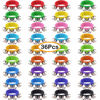 Picture of FEPITO 36 Pieces Christmas Band Wrist Bells Bracelets Jingle Bells Musical Ankle Bells Rhythm Instrument Percussion Christmas Party Decoration Favors (mixed colors)
