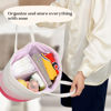 Picture of luxury little Diaper Caddy Organizer, Large Cotton Rope Nursery Basket, Changing Table Organizer for Baby Diaper Storage, Portable Car Organizer with Removable Divider, Baby Shower Gifts - Pink