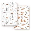 Picture of GRSSDER Stretchy Ultra Soft Jersey Knit Pack and Play Sheets 2 Pack, Portable/Mini Crib Sheets Universal Fitted for Playpen Mattress Safe and Snug, Stylish Cute Animal Print Baby Sheets
