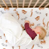 Picture of GRSSDER Stretchy Ultra Soft Jersey Knit Pack and Play Sheets 2 Pack, Portable/Mini Crib Sheets Universal Fitted for Playpen Mattress Safe and Snug, Stylish Cute Animal Print Baby Sheets