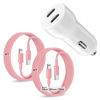 Picture of iPhone 14 13 Car Charger, Certified 45W Dual Port USB C Rapid Apple Car Adapter with 6ft Type C to Lightning Cable Fast Charging for iPhone 14 Pro/14 Pro Max/14 Plus/13/12/11/X/XS/SE,iPad-Pink