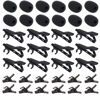 Picture of ALEKOR 12 Pieces Lavalier Microphone Metal Tie Clips 12 Pieces Lapel Mic Windscreen Foam Covers and 12 Pieces Lav Mic Plastic Wire Clips