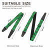 Picture of Nefelibata Guitar Strap,Personalised Cotton Double Layer Cotton Guitar Straps with Longer Leather Ends for Bass, Electric & Acoustic, Best Gifts for Kids, Men & Women Guitarists (Green Square)