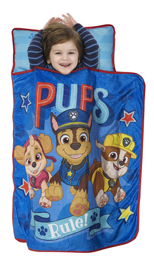 Picture of Paw Patrol We're A Team Toddler Nap-Mat Set - Includes Pillow and Plush Blanket - Great for Girls or Boys Napping During Daycare or Preschool - Fits Toddlers