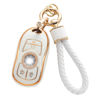 Picture of RUABIBAN for Buick Key Fob Cover with Keychain, Soft TPU Key Case Protection Fit for Buick Encore Enclave Lacrosse Envision Verano Regal GL8 5 Buttons Smart Key Holder