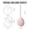 Picture of Smlpuame 4 Pack Pacifier Holder Case Set,2 Silicone Portable Pacifier Cover Pouch Bag for Diaper Bags Baby Carriage with 2 Transparent Pacifier Storage Container Box,Easy to Clean,Shell(Pink+Grey)