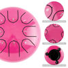 Picture of Tongue Drum 8 Notes 6 inches Musical Steel Drum Percussion Instrument with Drum Mallets Carry Bag Great Gift for Beginner Adult Kid (pink)
