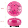 Picture of Tongue Drum 8 Notes 6 inches Musical Steel Drum Percussion Instrument with Drum Mallets Carry Bag Great Gift for Beginner Adult Kid (pink)