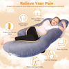 Picture of Chilling Home Pregnancy Pillows, U Shaped Full Body Maternity Pillow 58 inch, Pregnant Women Must Haves Pregnancy Pillows for Sleeping with Removable Cover