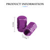 Picture of Fekey&JF 16 PCS Car Tire Valve Stem Caps, Waterproof Airtight Car Wheel Tire Valve Stem Covers Universal for Cars, Bicycles, Trucks, Motorcycles, Car Accessories for Men Women (Purple)