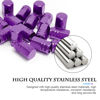 Picture of Fekey&JF 16 PCS Car Tire Valve Stem Caps, Waterproof Airtight Car Wheel Tire Valve Stem Covers Universal for Cars, Bicycles, Trucks, Motorcycles, Car Accessories for Men Women (Purple)