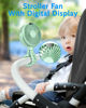 Picture of SWEETFULL Portable Stroller Fan with LED Display 4000mAh Battery Powered Mini Clip Fan, 4-Speed Rechargeable Small Personal Fan Handheld Desk Cooling Fan for Car Seat Crib Treadmill Travel-Green