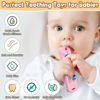 Picture of AiTuiTui Baby Teether for Teething Relief Baby Toys 3 6 9 12 Months, Silicone Baby Teether Toy for Babies Remote Control Newborn Infant Boy Girl Autism for Baby Gifts, Dark Pink