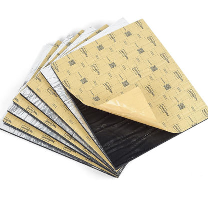Picture of Aggsound Thickened Sound Deadener for Cars,Aluminum Foil Foam Noise Deadening Material-Heat Shield Insulation Dampening Mat 197mil,10sqft